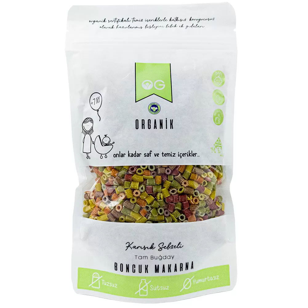 Nessiworld OG Natural Organik Karışık Sebzeli Tam Buğday Boncuk M
