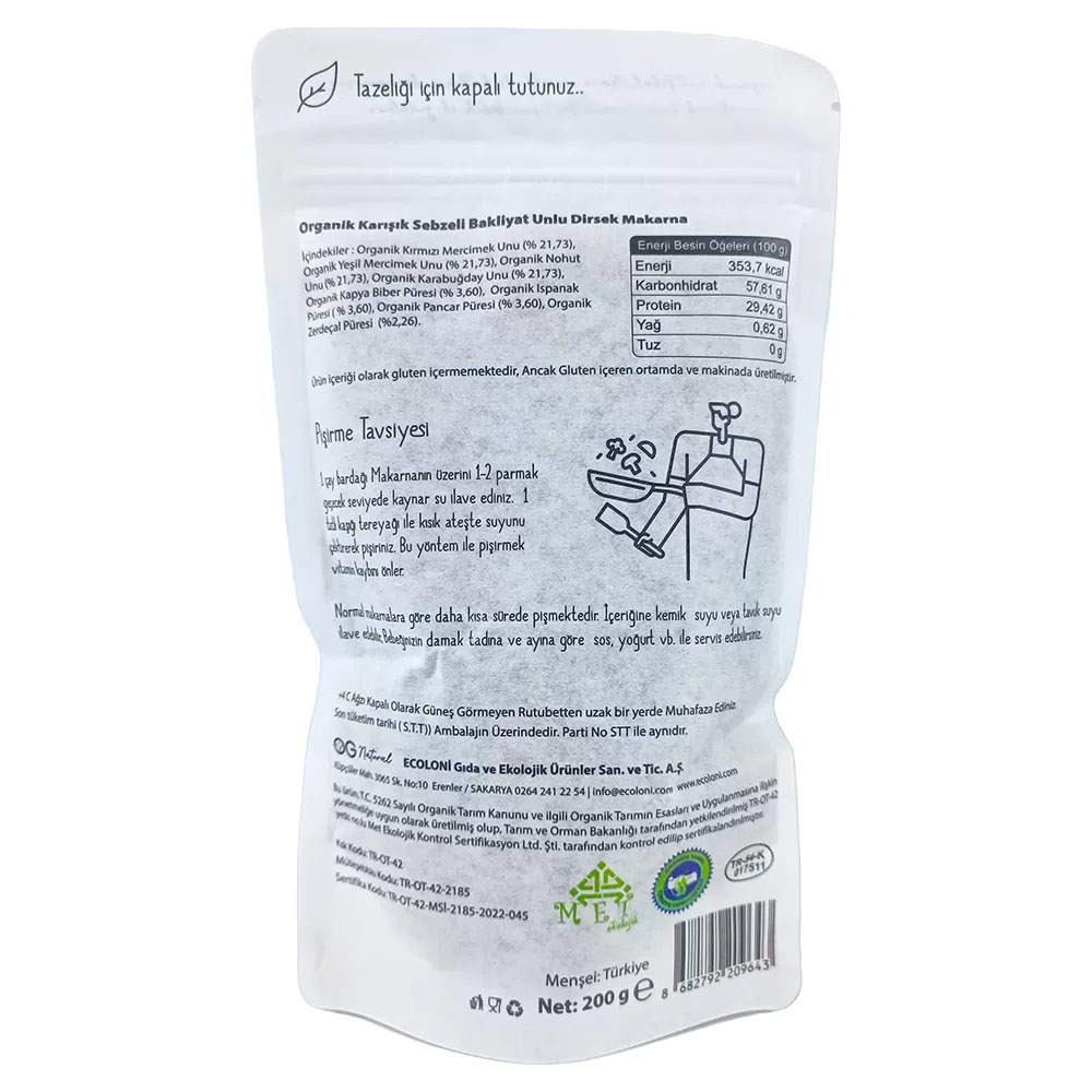 Nessiworld OG Natural Organik Karışık Sebzeli Bakliyat Unlu Dirse Nessiworld OG Natural Organik Karışık Sebzeli Bakliyat Unlu Dirse