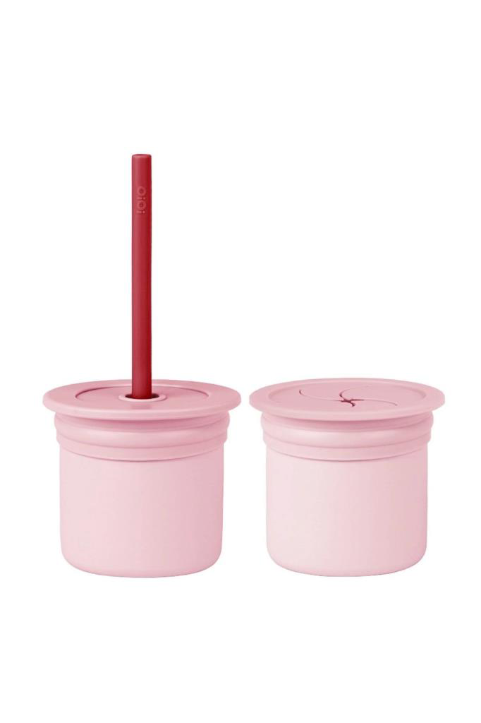 Nessiworld OiOi Ham+Hüp Pipetli Silikon Bardak Seti Pinky Pink / Nessiworld OiOi Ham+Hüp Pipetli Silikon Bardak Seti Pinky Pink /