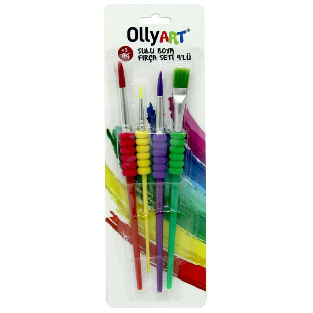 Nessiworld Ollyart Sulu Boya Fırça Seti 4'lü Nessiworld Ollyart Sulu Boya Fırça Seti 4'lü