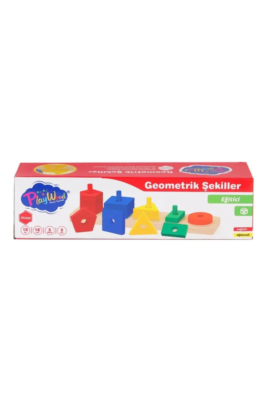 Nessiworld ONY-305 Ahşap Geometrik Şekiller -Onyıl Oyuncak
