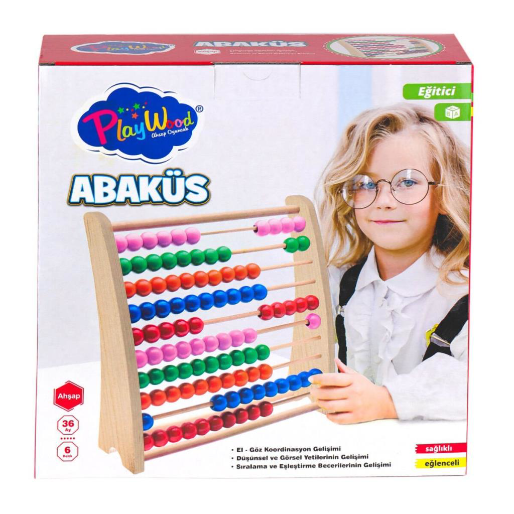 Just Cheap Store ONY-379 Ahşap Büyük Abaküs -Onyıl Oyuncak