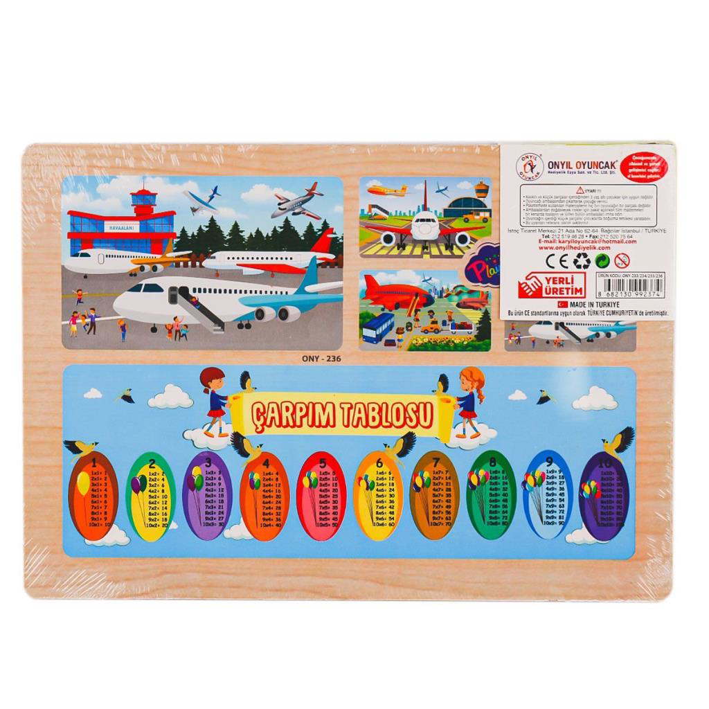 Nessiworld ONY-233-234-235-236 Ahşap Eğitici Puzzle Havaalanı -On Nessiworld ONY-233-234-235-236 Ahşap Eğitici Puzzle Havaalanı -On