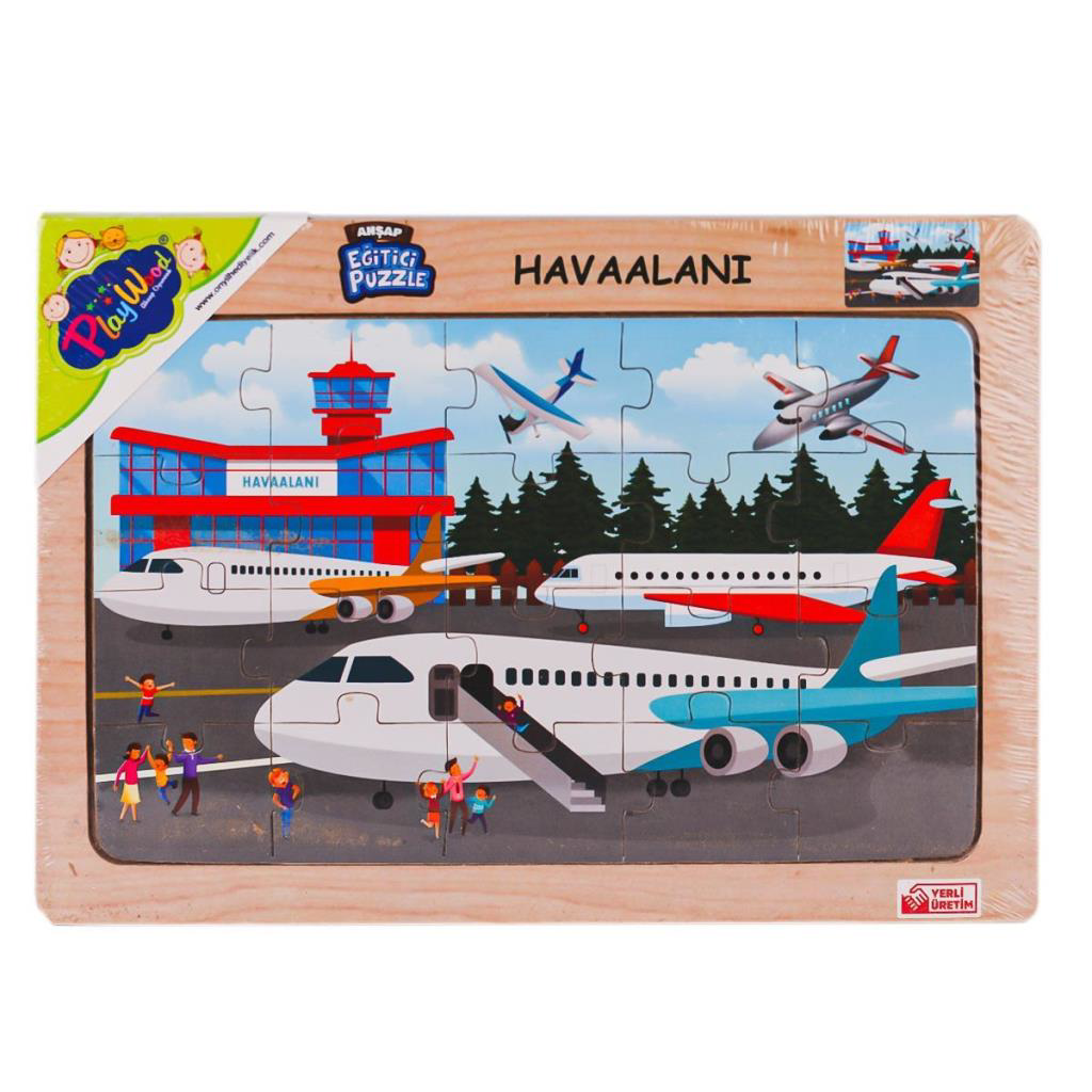 Nessiworld ONY-233-234-235-236 Ahşap Eğitici Puzzle Havaalanı -On Nessiworld ONY-233-234-235-236 Ahşap Eğitici Puzzle Havaalanı -On