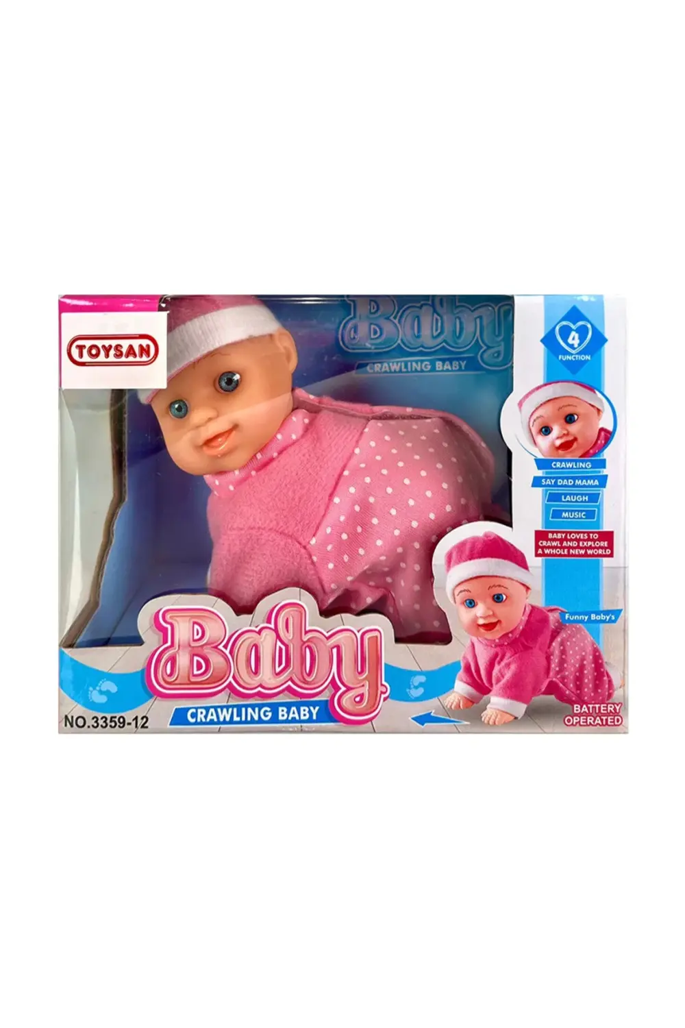 Nessiworld Pilli Emekleyen Sesli Bebek