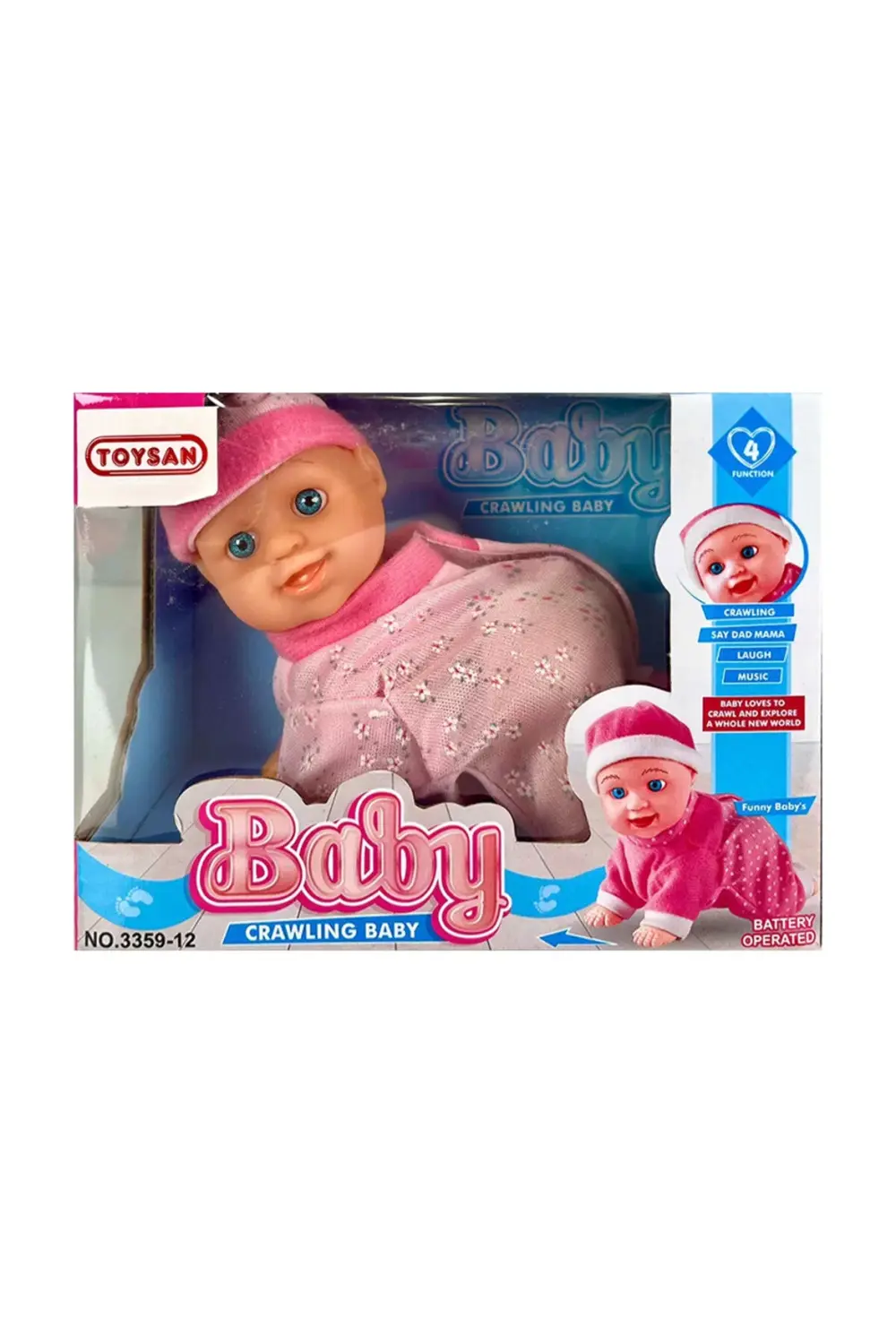 Nessiworld Pilli Emekleyen Sesli Bebek