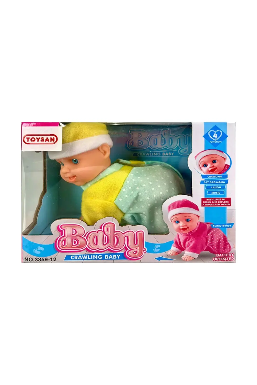 Nessiworld Pilli Emekleyen Sesli Bebek