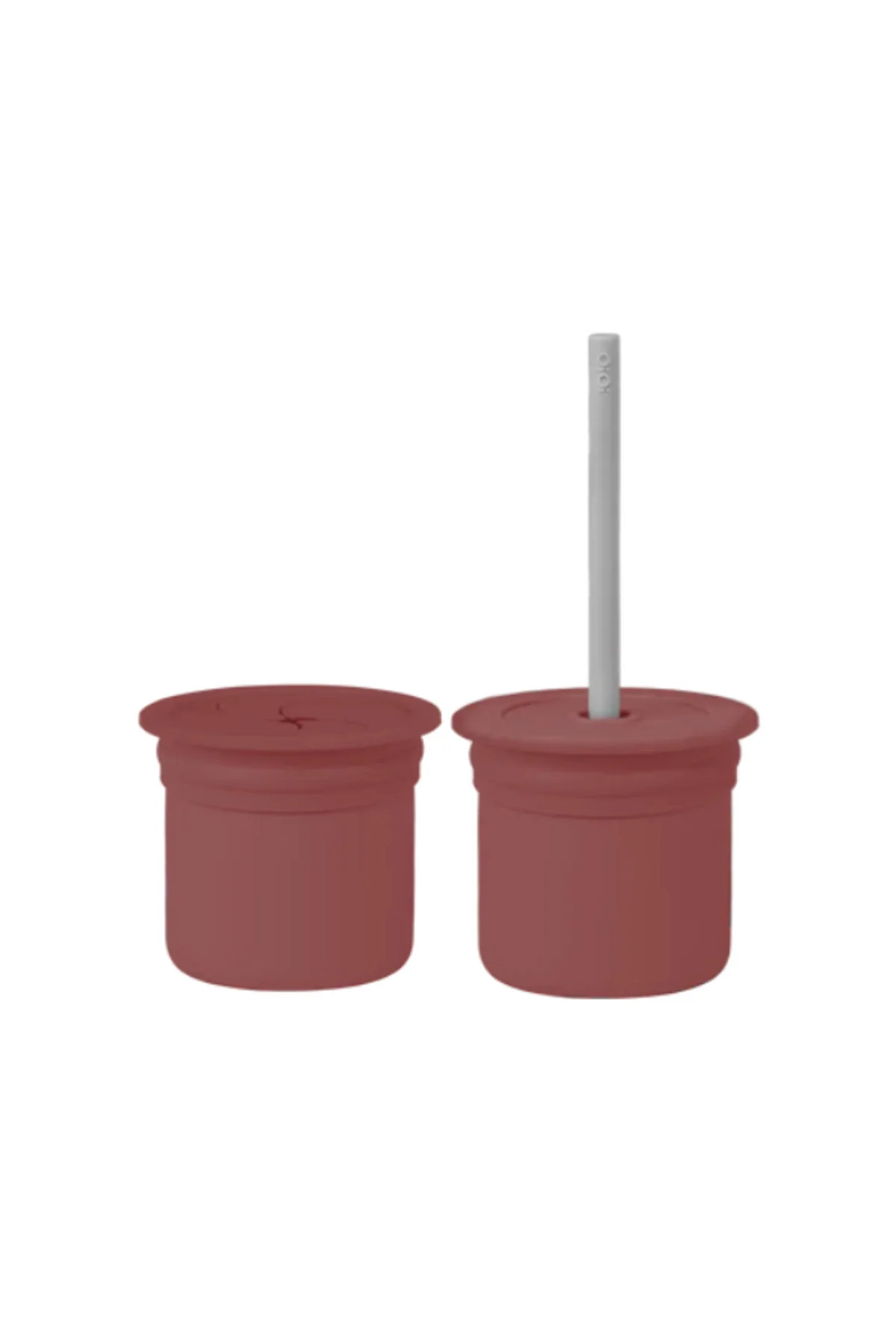 Nessiworld Pipetli Silikon Bardak Seti Velvet Rose / Powder Grey
