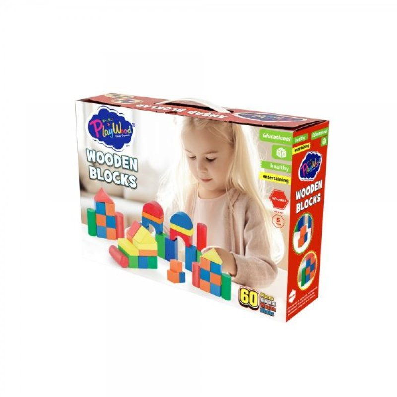 Nessiworld PlayWood Renkli Ahşap Bloklar 60 Parça Nessiworld PlayWood Renkli Ahşap Bloklar 60 Parça
