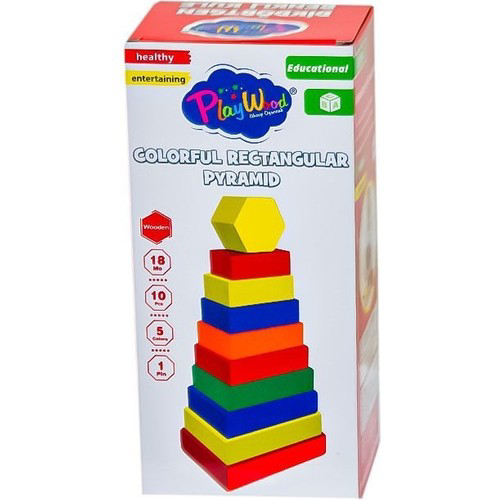 Nessiworld PlayWood Dikdörtgen Renkli Kule 393 Nessiworld PlayWood Dikdörtgen Renkli Kule 393