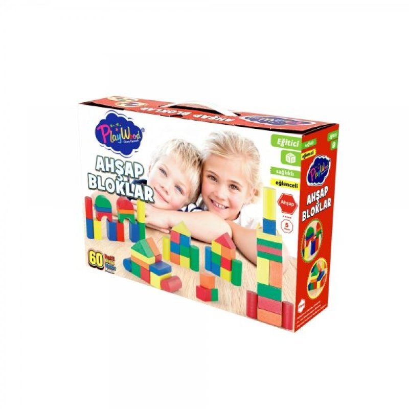 Nessiworld PlayWood Renkli Ahşap Bloklar 60 Parça Nessiworld PlayWood Renkli Ahşap Bloklar 60 Parça
