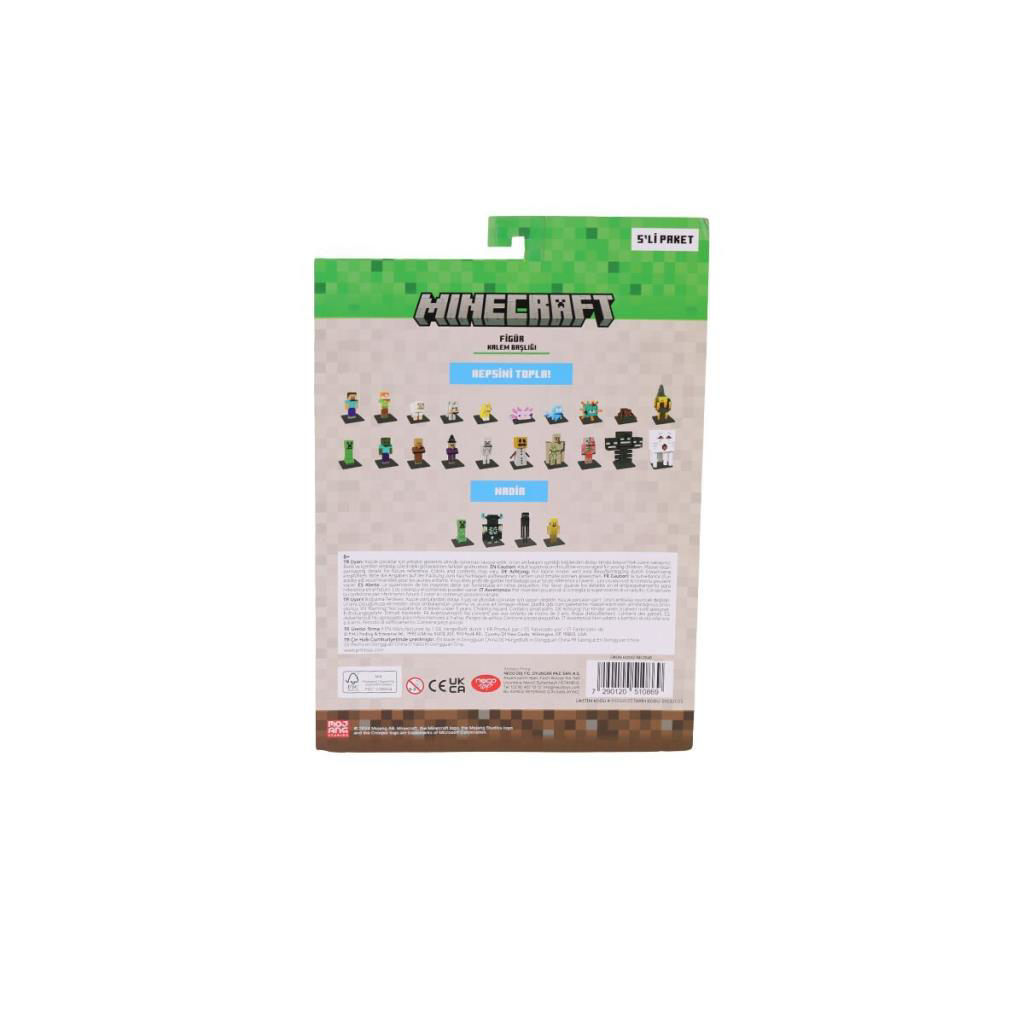 Nessiworld PMI MC2040 Minecraft 3D Figür Toppeez 5li Set Nessiworld PMI MC2040 Minecraft 3D Figür Toppeez 5li Set