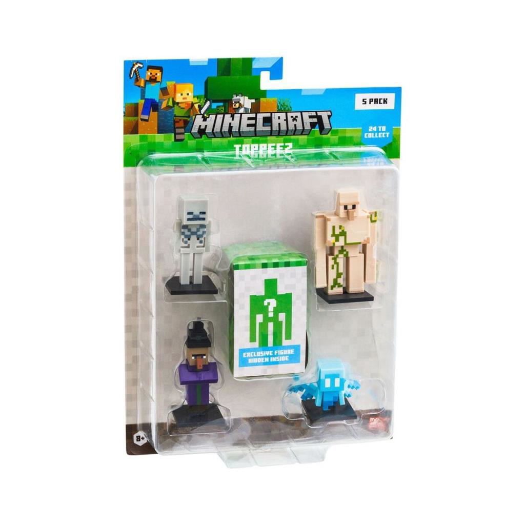Nessiworld PMI MC2040 Minecraft 3D Figür Toppeez 5li Set Nessiworld PMI MC2040 Minecraft 3D Figür Toppeez 5li Set