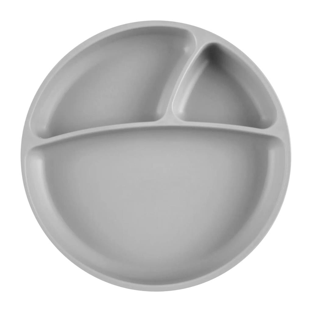 Nessiworld Porsiyon Vakum Tabanlı Silikon Tabak Powder Grey Nessiworld Porsiyon Vakum Tabanlı Silikon Tabak Powder Grey