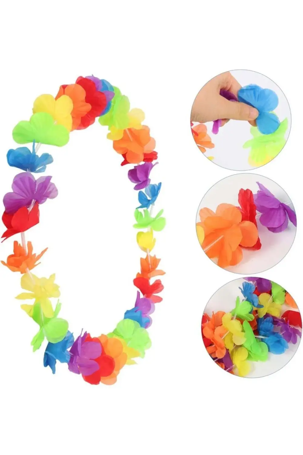 Nessiworld Rengarenk Hawaii Boyun Çelengi Havai Partisi Kolyesi 1