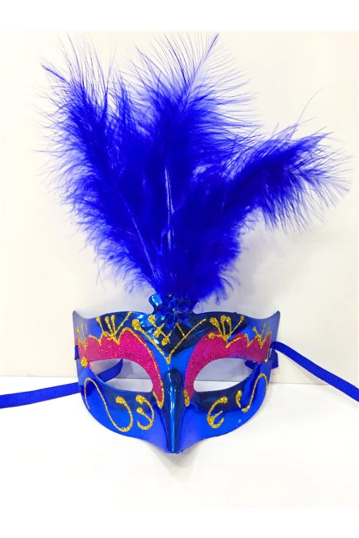 Nessiworld Renkli Tüylü Venedik Parti Maskesi Karışık Renk 12 Ade