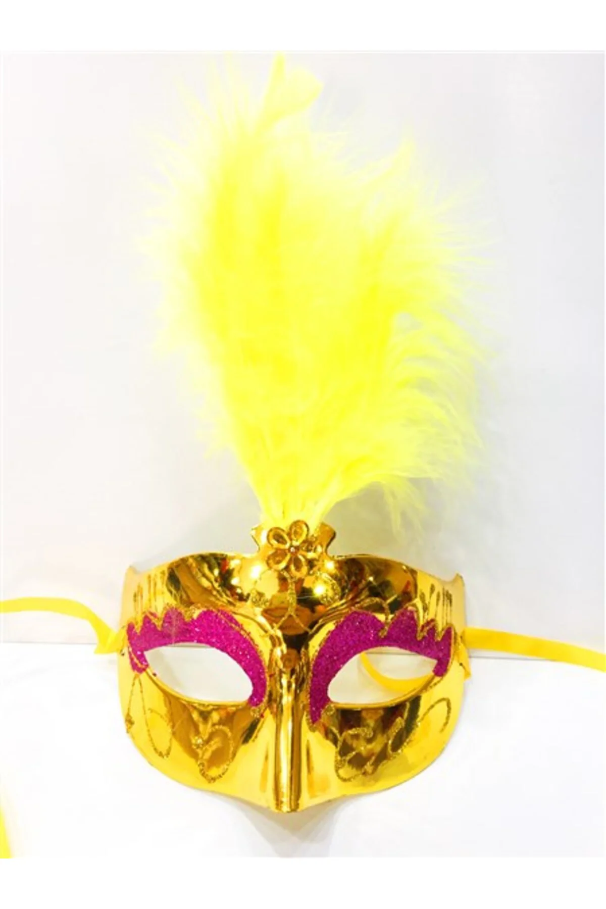 Nessiworld Renkli Tüylü Venedik Parti Maskesi Karışık Renk 12 Ade