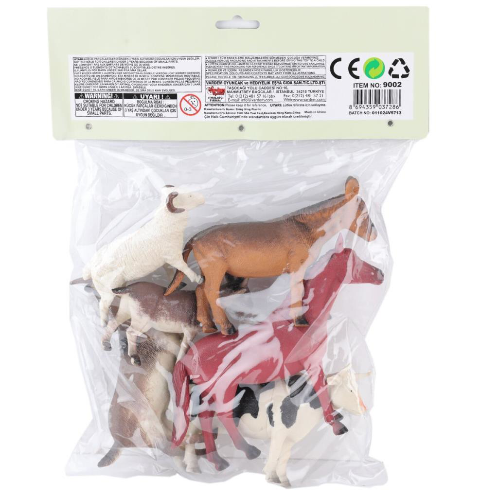 Nessiworld SH-9001-Vardem Poşetli 6Pcs 8 İnch Çiftlik Hayvan ve Nessiworld SH-9001-Vardem Poşetli 6Pcs 8 İnch Çiftlik Hayvan ve