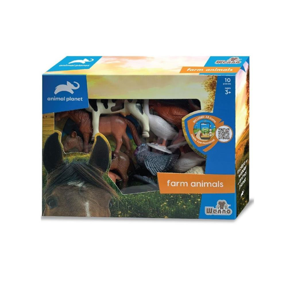 Nessiworld SH-D5804 Vardem Kutulu 10 Parça Çiftlik Hayvanları Set