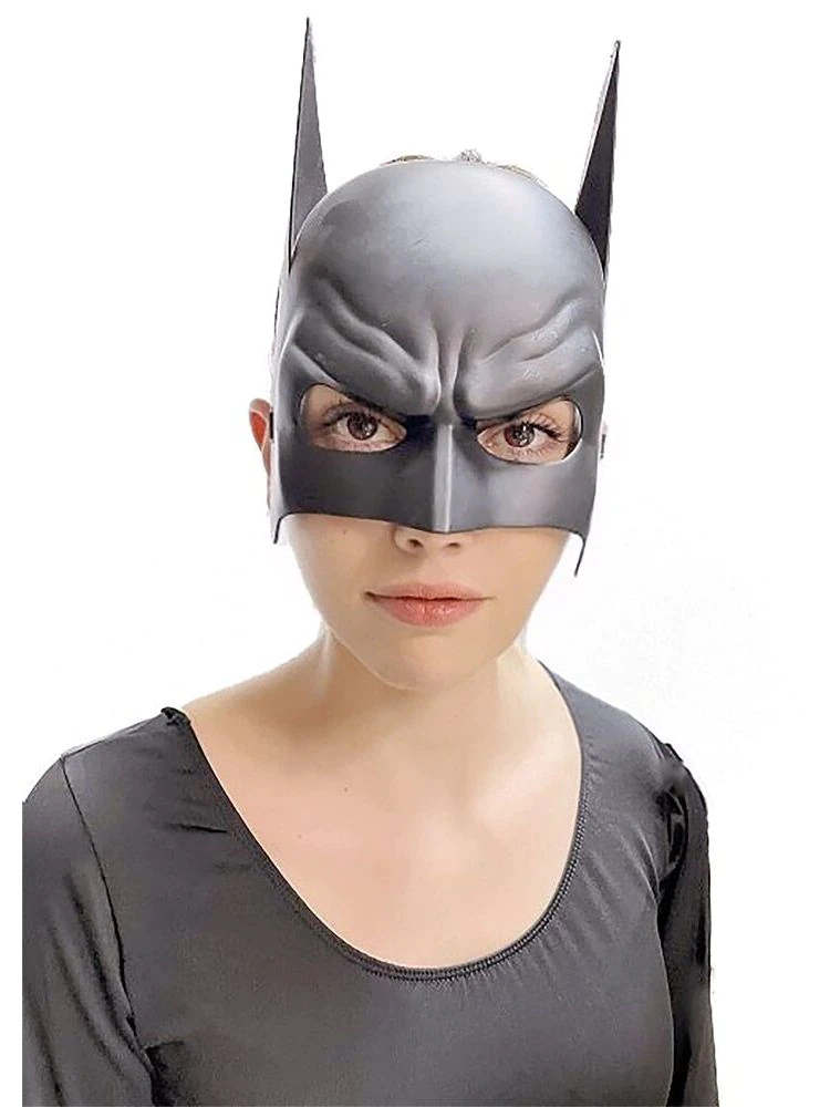 Nessiworld Siyah Renk Çocuk Boy Arkadan Lastikli Batman Maskesi A