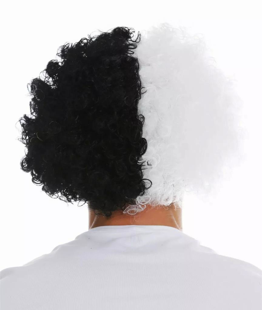 Nessiworld Siyah Beyaz Kıvırcık Afro Bonus Peruk Taraftar Bonus S