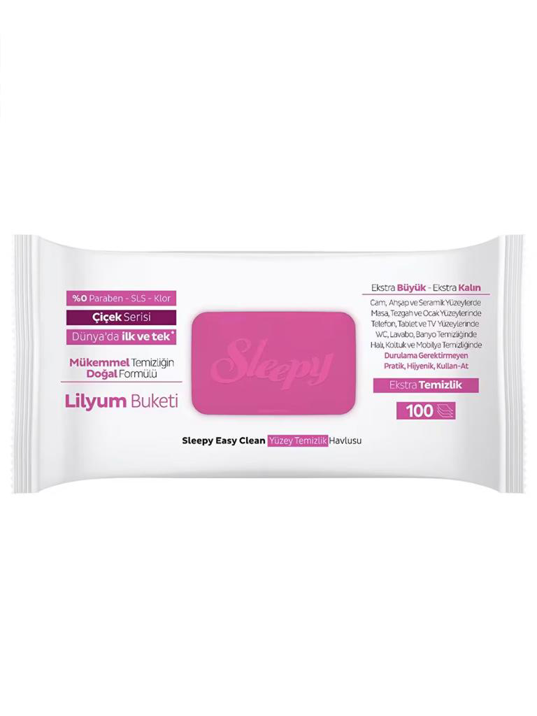 Nessiworld Sleepy Yüzey Temizlik Havlusu 100 Adet Lilyum Pembe Nessiworld Sleepy Yüzey Temizlik Havlusu 100 Adet Lilyum Pembe