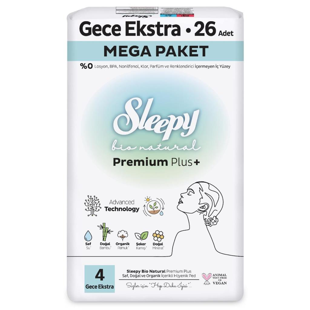 Nessiworld Sleepy Bio Natural Premium Plus Mega Ekstra Gece Ped 2