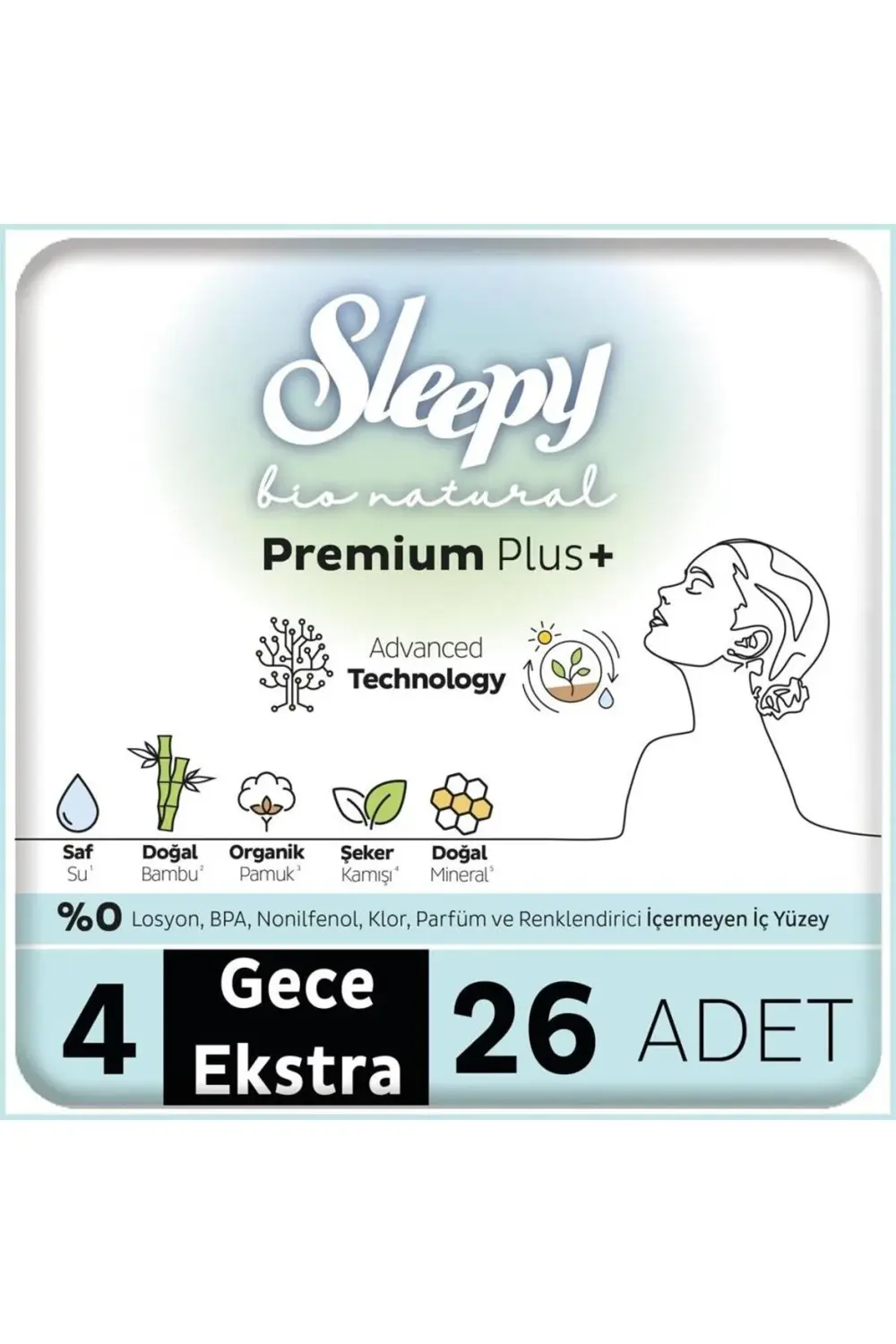 Nessiworld Sleepy Bio Natural Premium Plus Mega Ekstra Gece Ped 2
