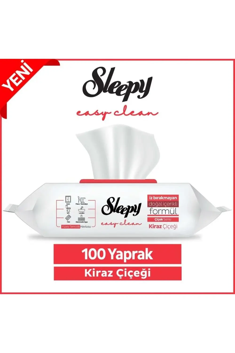 Nessiworld  Sleepy Yüzey Temizlik Havlusu 100 Adet Kiraz