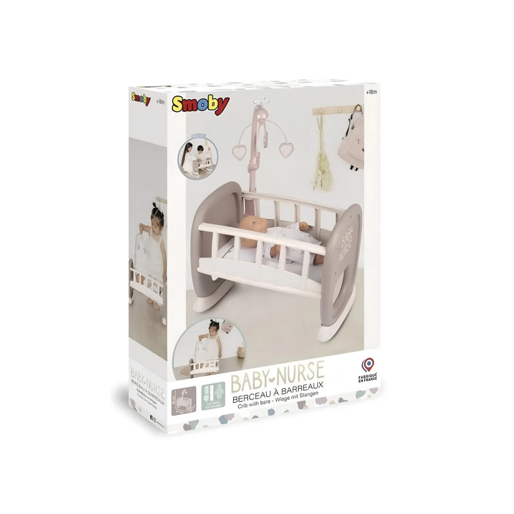 Nessiworld Smoby Baby Nurse Sallanan Dönenceli Bebek Beşiği 22037