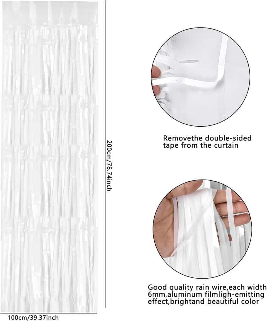 Nessiworld Soft Beyaz Renk Duvar ve Kapı Perdesi İthal 100x200 cm