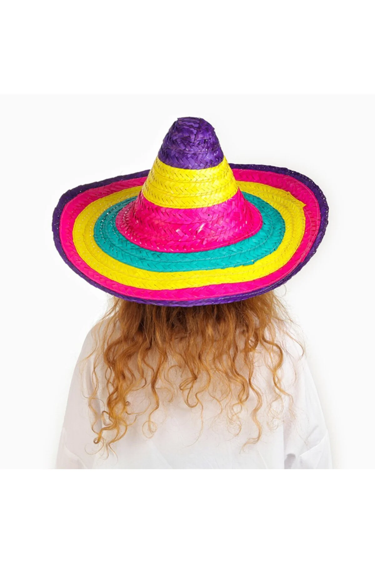 NessiWorld Sombrero Meksikaa Şapkası Renkli Örme Hasır Çocuk Boy/ TrendXhome