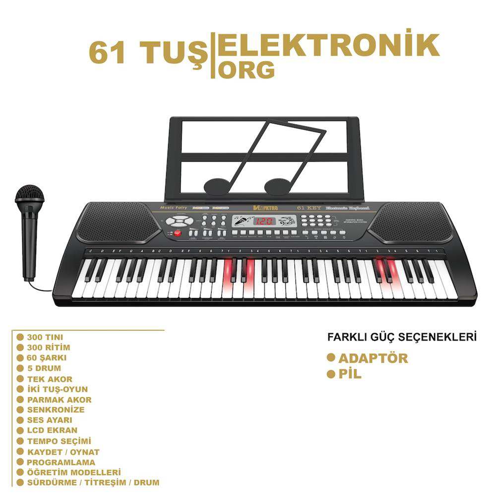 Nessiworld TFL-328-21 VLEKTRO 61 TUŞ IŞIKLI BÜYÜK PİYANO -VRD Nessiworld TFL-328-21 VLEKTRO 61 TUŞ IŞIKLI BÜYÜK PİYANO -VRD