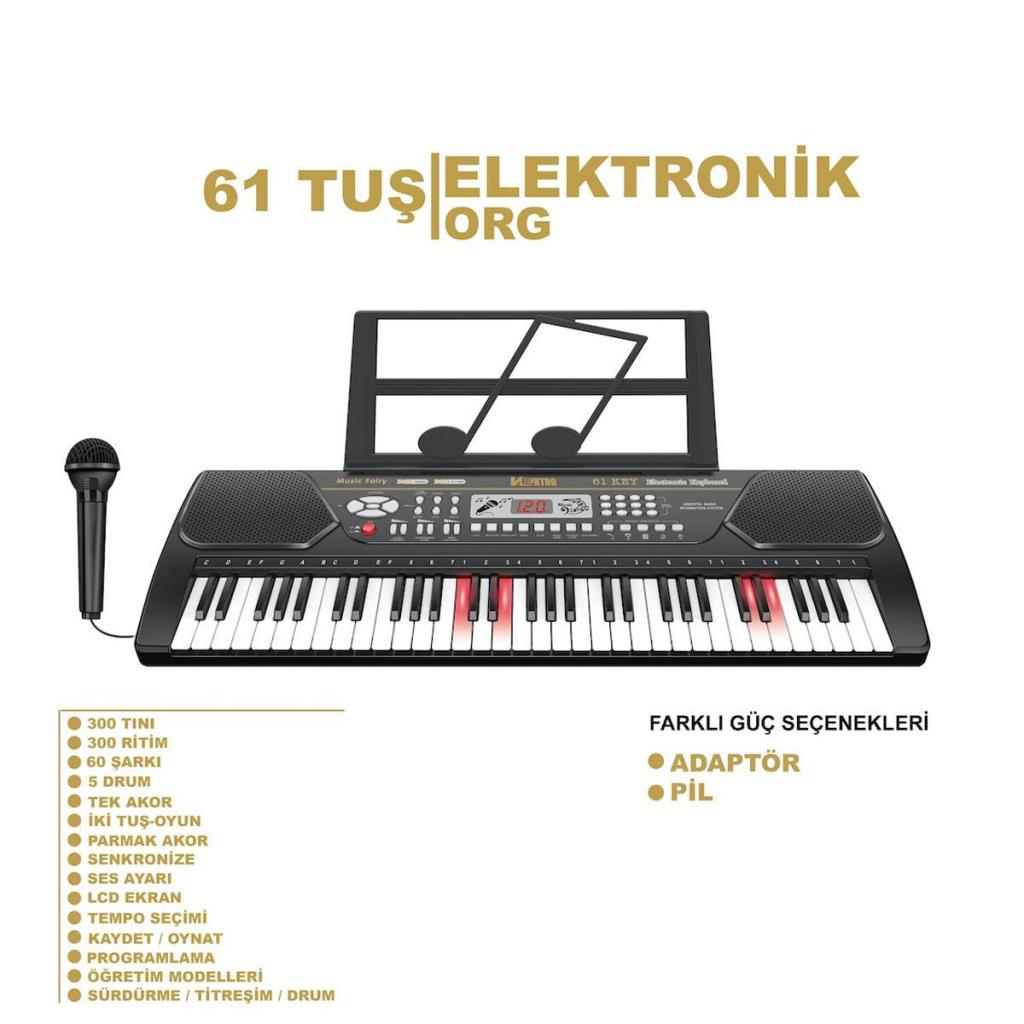Nessiworld TFL-328-21 Vlektro Kutulu 61 Tuş Büyük Lcd Ekranlı Ele