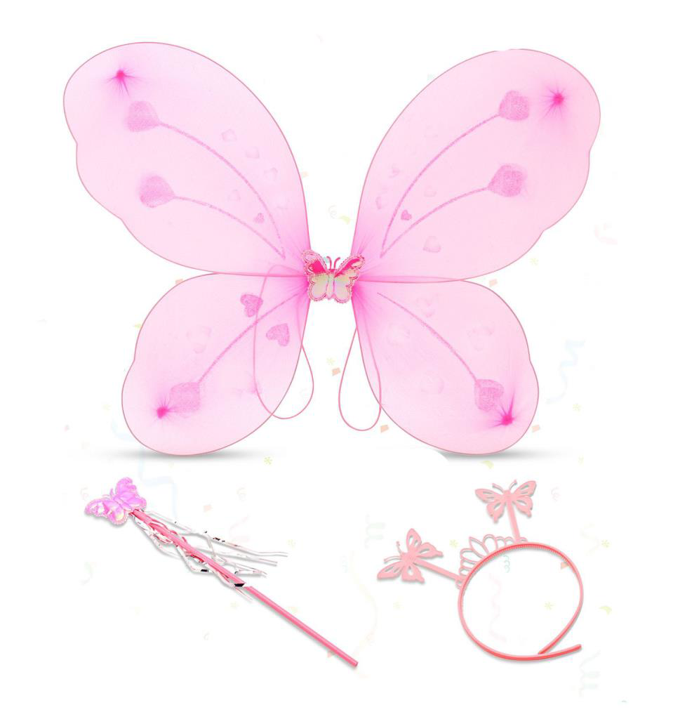 Nessiworld Toz Pembe Renk Kelebek Kanadı Tacı ve Sopası 50x37 cm Nessiworld Toz Pembe Renk Kelebek Kanadı Tacı ve Sopası 50x37 cm
