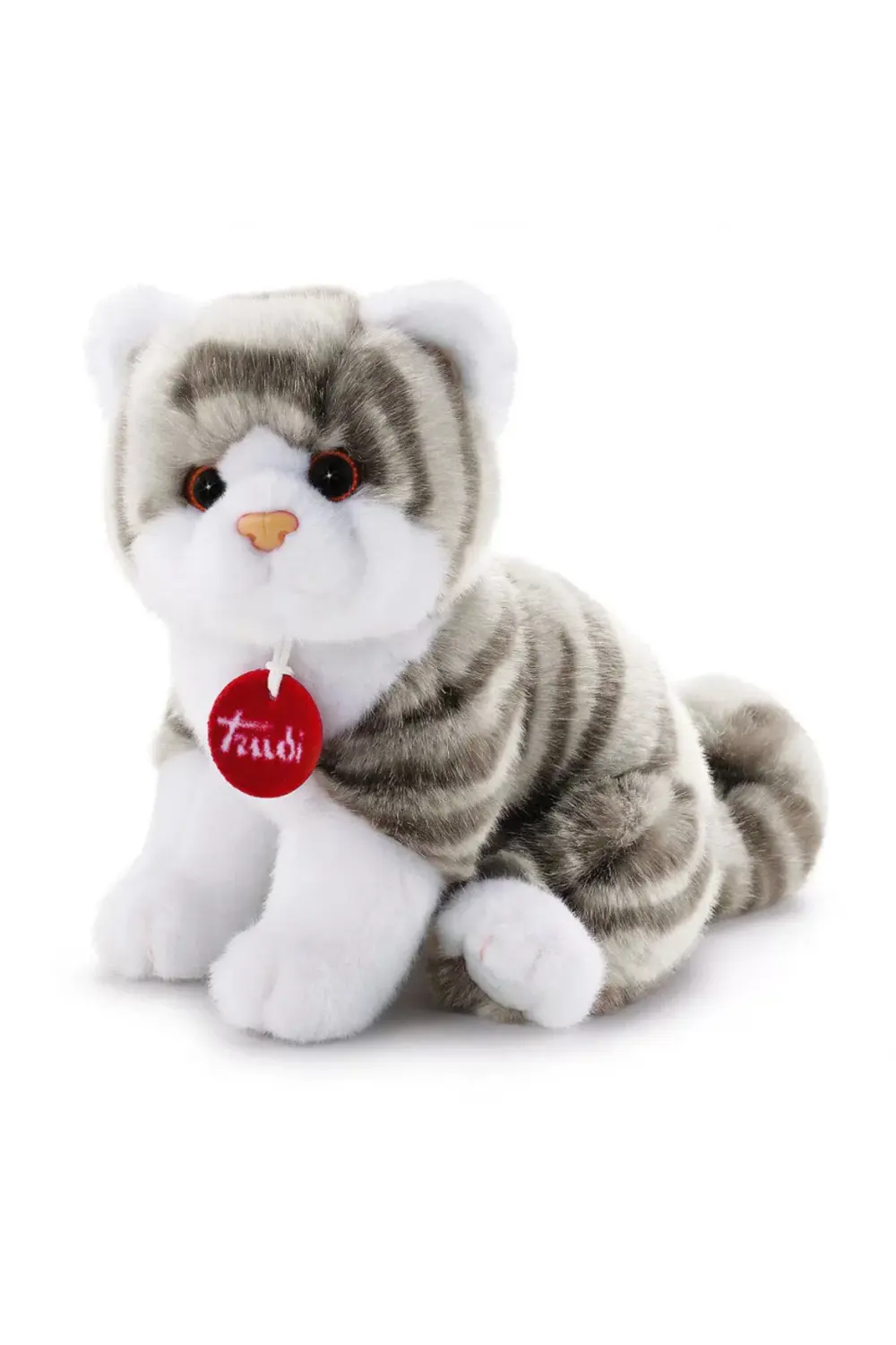 Nessiworld Trudi Brad Peluş Beyaz Gri Kedi 20 cm