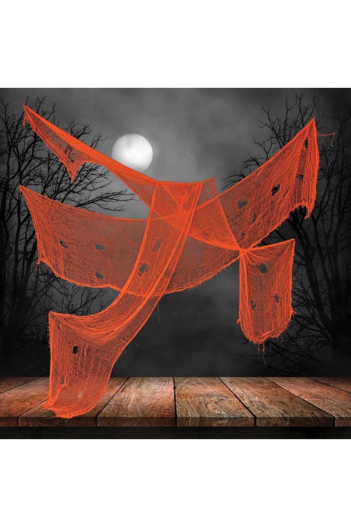 Avg Craft Nessiworld Turuncu Renk Ürpertici Dekor Perde 72X190 Cm