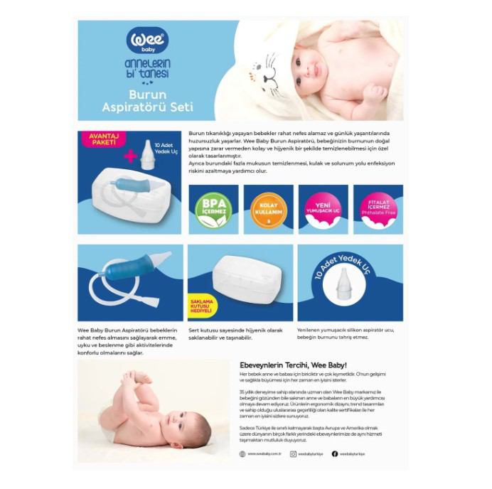 Nessiworld Wee Baby Burun Aspiratörü Seti 945 Nessiworld Wee Baby Burun Aspiratörü Seti 945