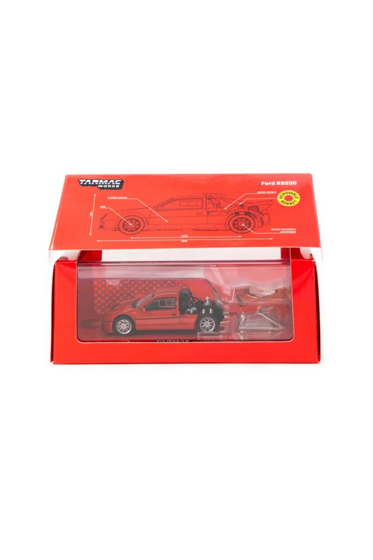 NessiWorld Works 1/64 Ford RS200 Red