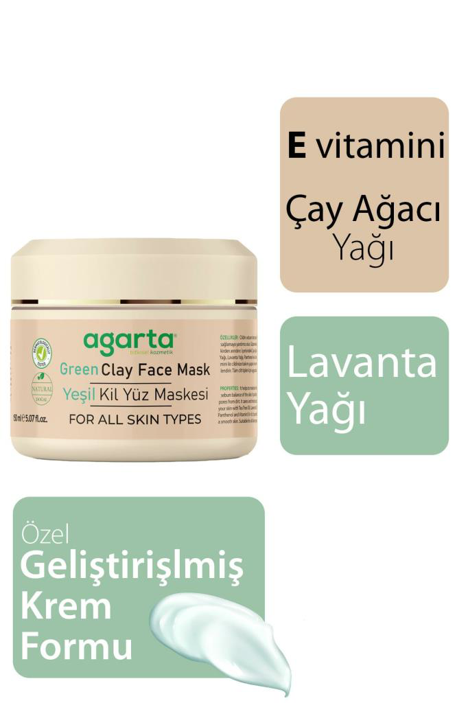 Nessiworld Yeşil Kil Yüz Maskesi 150 ml Nessiworld Yeşil Kil Yüz Maskesi 150 ml