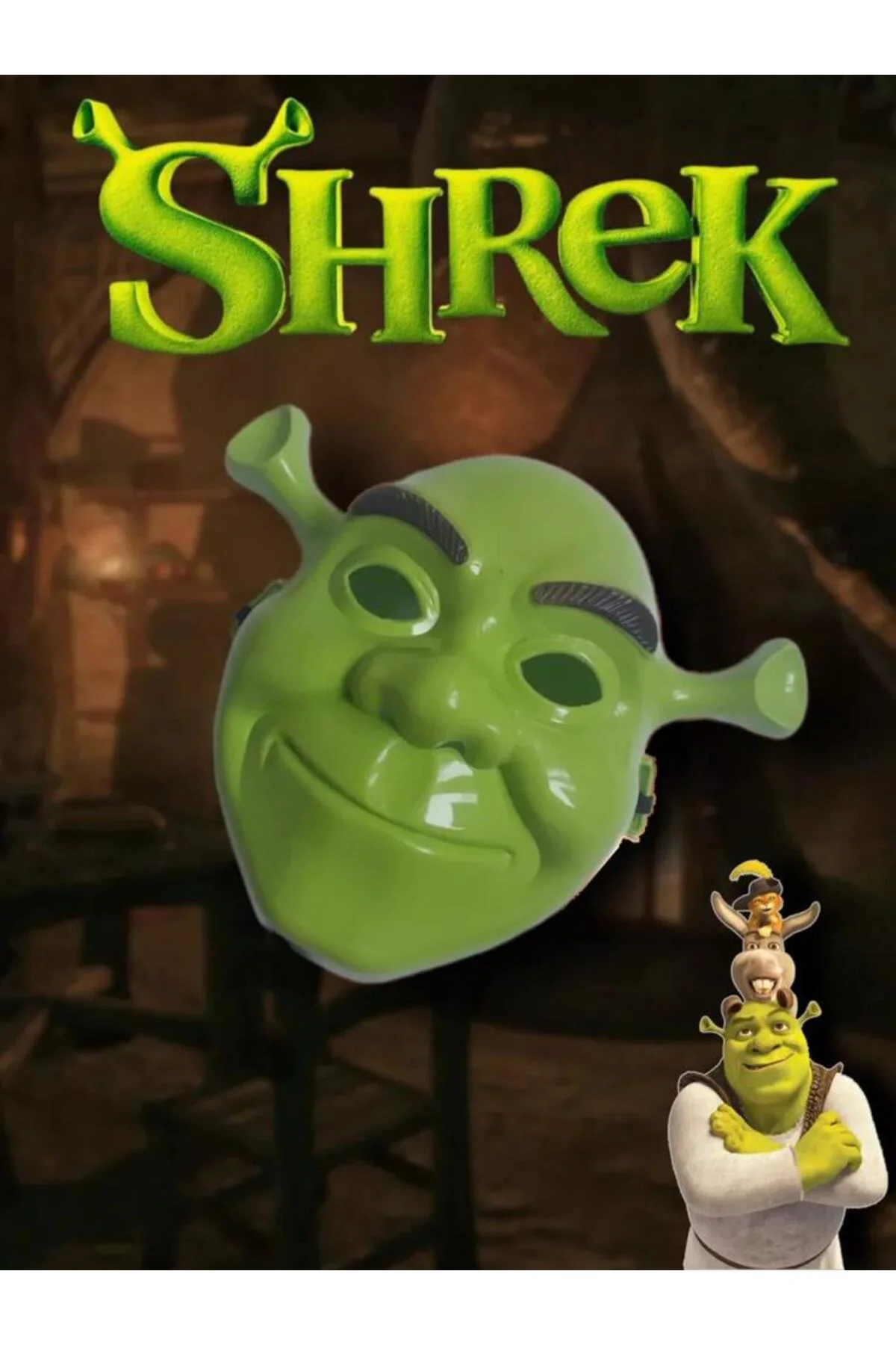 Nessiworld Yeşil Shrek Maskesi 21x25 cm