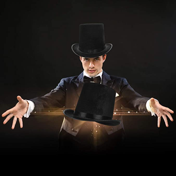 Nessiworld Yetişkinler İçin Siyah Renk Ringmaster Sihirbaz Şapkas Nessiworld Yetişkinler İçin Siyah Renk Ringmaster Sihirbaz Şapkas