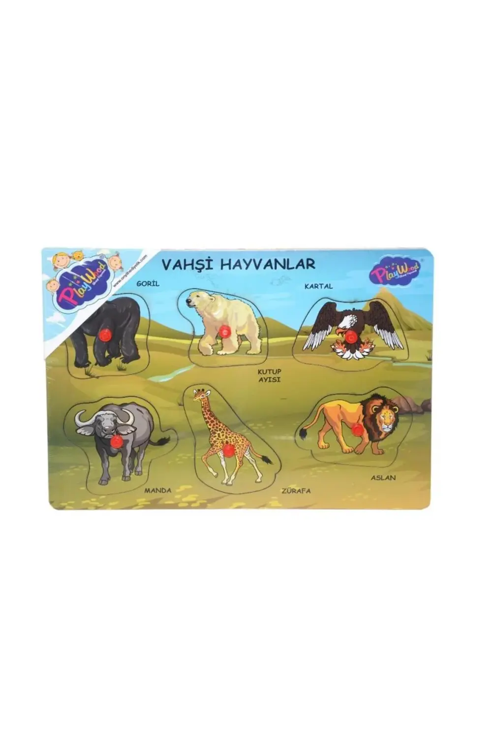 NessiWorldONY-328 329 Onyıl, Ahşap Tutmalı Vahşi Hayvanlar