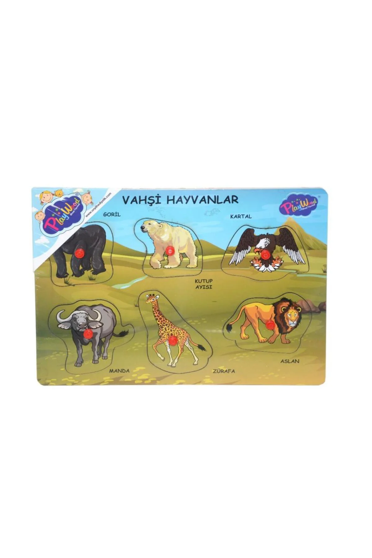 NessiWorldONY-328 329 Onyıl, Ahşap Tutmalı Vahşi Hayvanlar