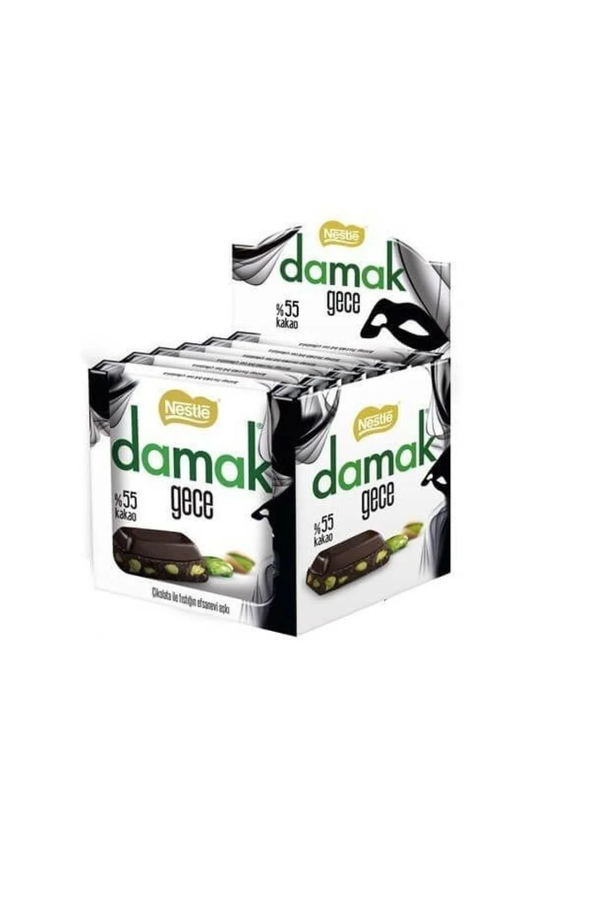 Nestlé Damak Gece %55 Kakao Antep Fıstıklı Bitter Çikolata 60g x 