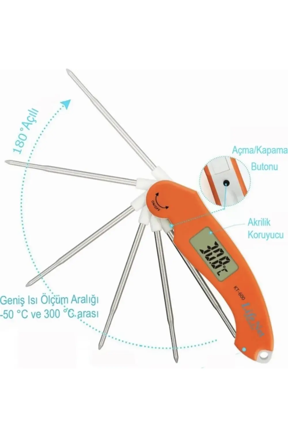 Net Medikal Kt 600 Dijital Yemek Gıda Mutfak Termometre Sıcaklık