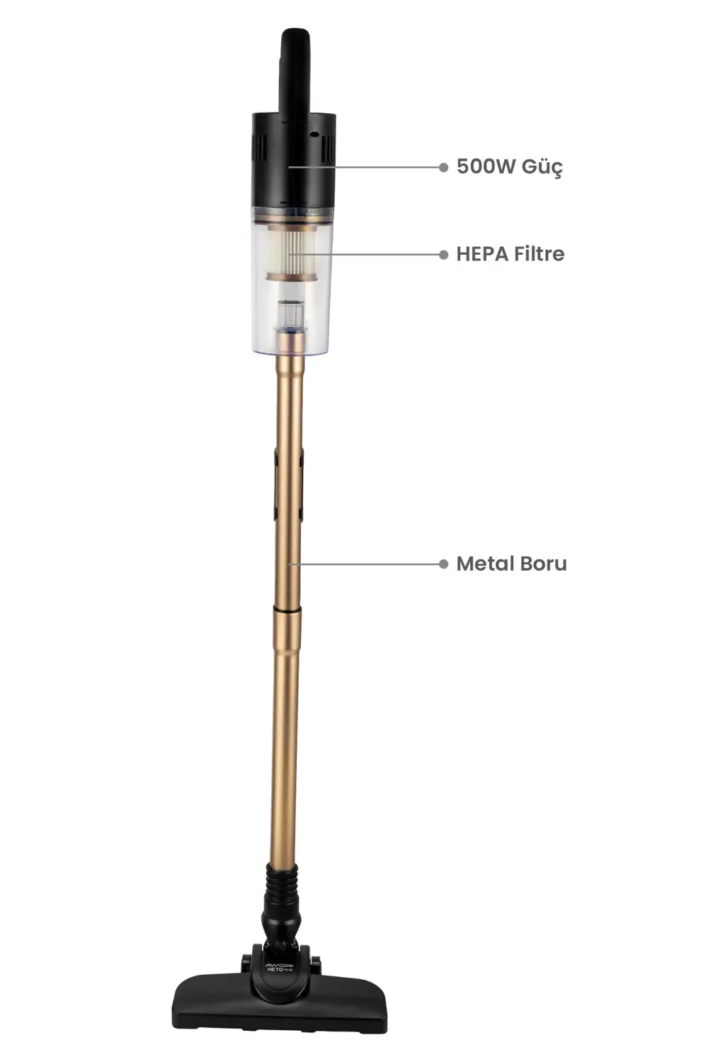 Neto Vc10 Hepa Filtre 1 Lt Toz Hazneli Dik Pratik Süpürge 500w Çe