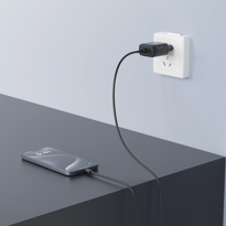 Nettech NT-HCH06 PD 25W Type-C+Lightning Kablo + Şarj Aleti (Siya Nettech NT-HCH06 PD 25W Type-C+Lightning Kablo + Şarj Aleti (Siya