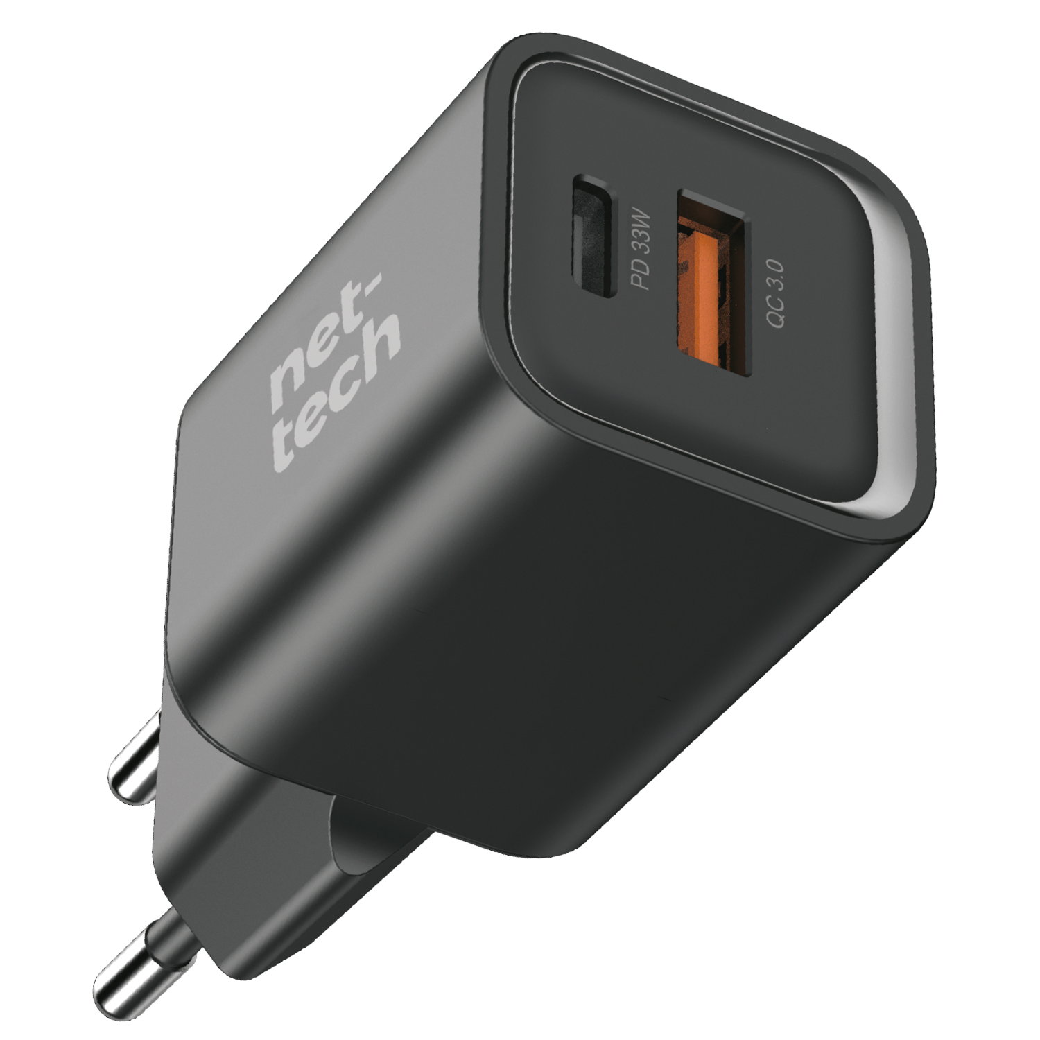 Nettech NT-HCH07 2 Girişli 33W GaN PD+QC Şarj Adaptörü Nettech NT-HCH07 2 Girişli 33W GaN PD+QC Şarj Adaptörü