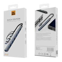 Nettech  Nt-Ot03 7 İn 2 Usb Type-C Hub Adaptör Çoklayici Dock Stat